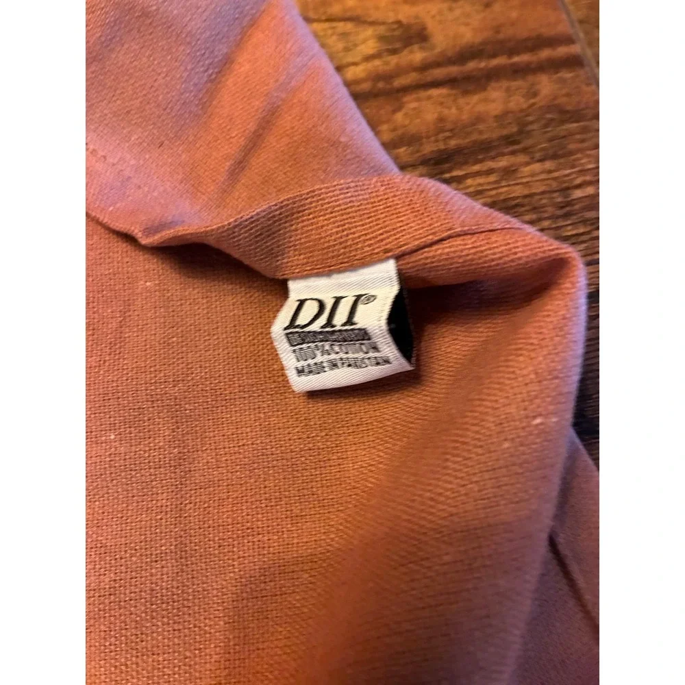 DII Cloth Napkins Unisex 18x18 Terracotta Excellent Set of 6 Cotton Woven Solid